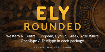 Font visual image of Ely Rounded