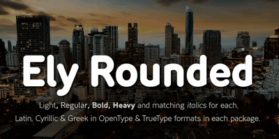 Font visual image of Ely Rounded