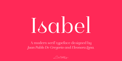 Font visual image of Isabel