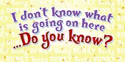 Font visual image of Bunky&trade;