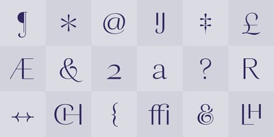 Font visual image of Calma Display