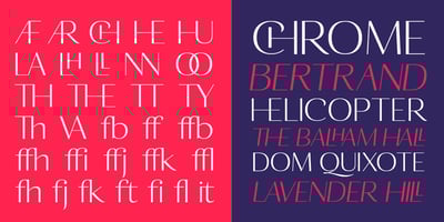 Font visual image of Calma Display