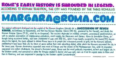 Font visual image of Margara&trade;