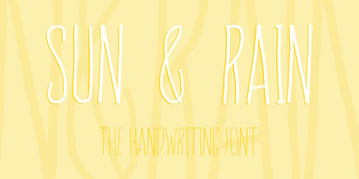 Font visual image of Sun & Rain