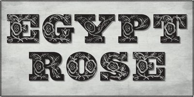 Font visual image of Egypt Rose