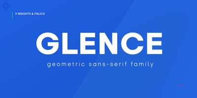 Font visual image of Glence