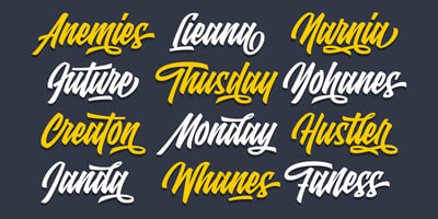 Font visual image of Mettars