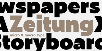 Font visual image of Zeitung Pro