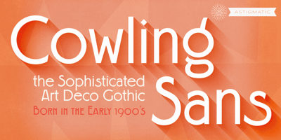 Font visual image of Cowling Sans AOE&trade;