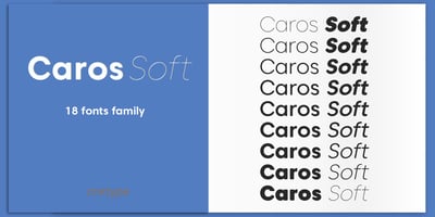 Font visual image of Caros Soft