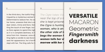 Font visual image of Caros Soft