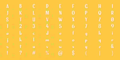 Font visual image of Hujan