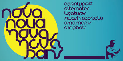 Font visual image of Nova Sans