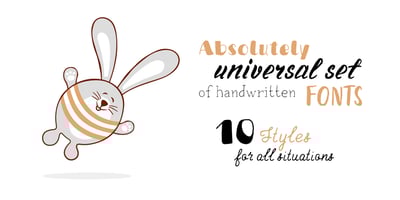 Font visual image of Rabbits