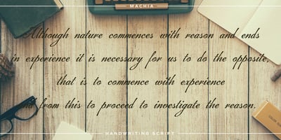 Font visual image of Machia&trade;