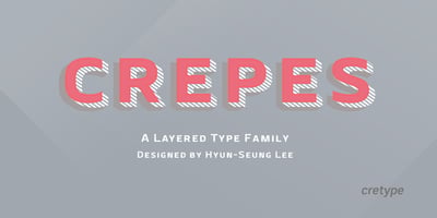 Font visual image of Crepes