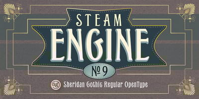 Font visual image of Sheridan Gothic SG&trade;