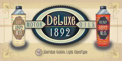 Font visual image of Sheridan Gothic SG&trade;