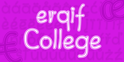 Font visual image of erqif