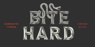 Font visual image of Bite Hard