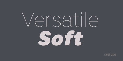 Font visual image of Artico Soft