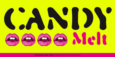 Font visual image of GS Candy Melt