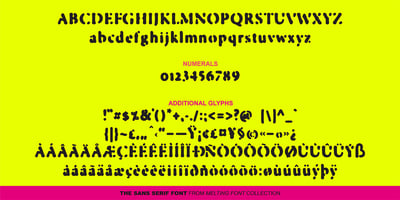 Font visual image of GS Candy Melt