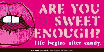 Font visual image of GS Candy Melt