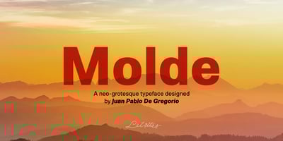 Font visual image of Molde