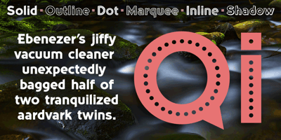Font visual image of Qi