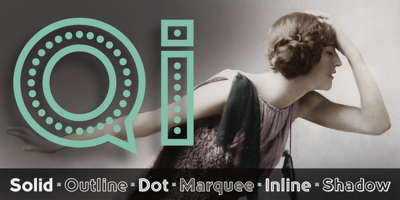 Font visual image of Qi