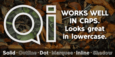Font visual image of Qi