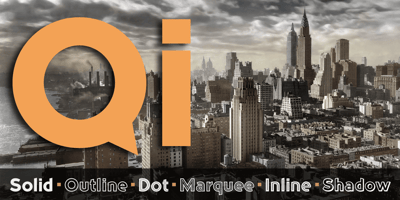 Font visual image of Qi