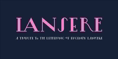 Font visual image of Lansere