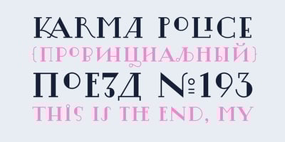 Font visual image of Lansere