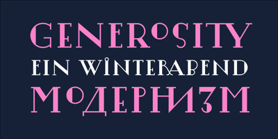Font visual image of Lansere
