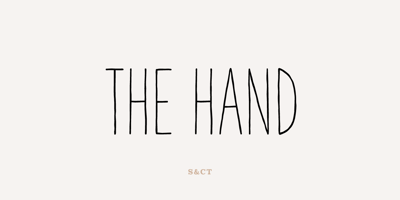 Font visual image of The Hand