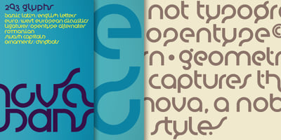 Font visual image of Nova Sans
