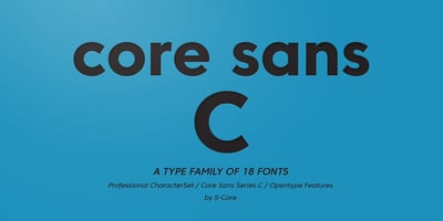 Font visual image of Core Sans C