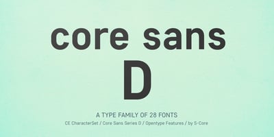 Font visual image of Core Sans D