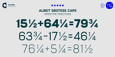 Font visual image of Albeit Grotesk Rounded Caps