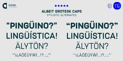 Font visual image of Albeit Grotesk Rounded Caps