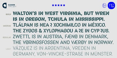 Font visual image of Albeit Grotesk Stencil Caps