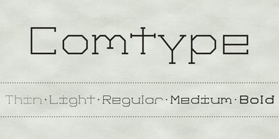 Font visual image of Comtype