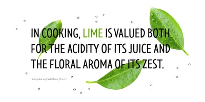 Font visual image of Limes
