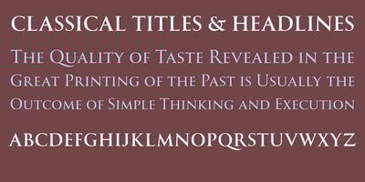 Font visual image of Goudy Titling