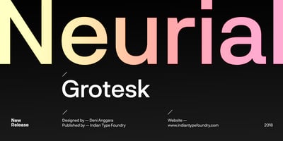 Font visual image of Neurial Grotesk