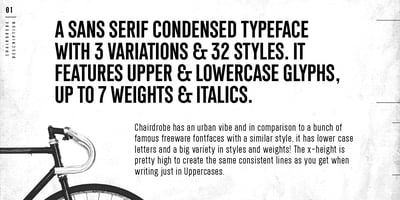 Font visual image of Chairdrobe