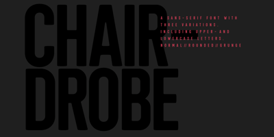 Font visual image of Chairdrobe
