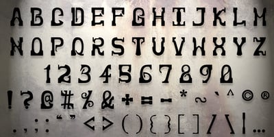 Font visual image of Scavenged